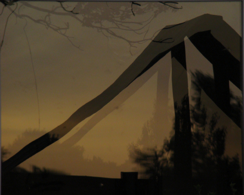 picture of the play set taken through the dining room window - It must be the magic - Techno-Impressionist Museum - Techno-Impressionism - art - beautiful - photo photography picture - by Tony Karp
