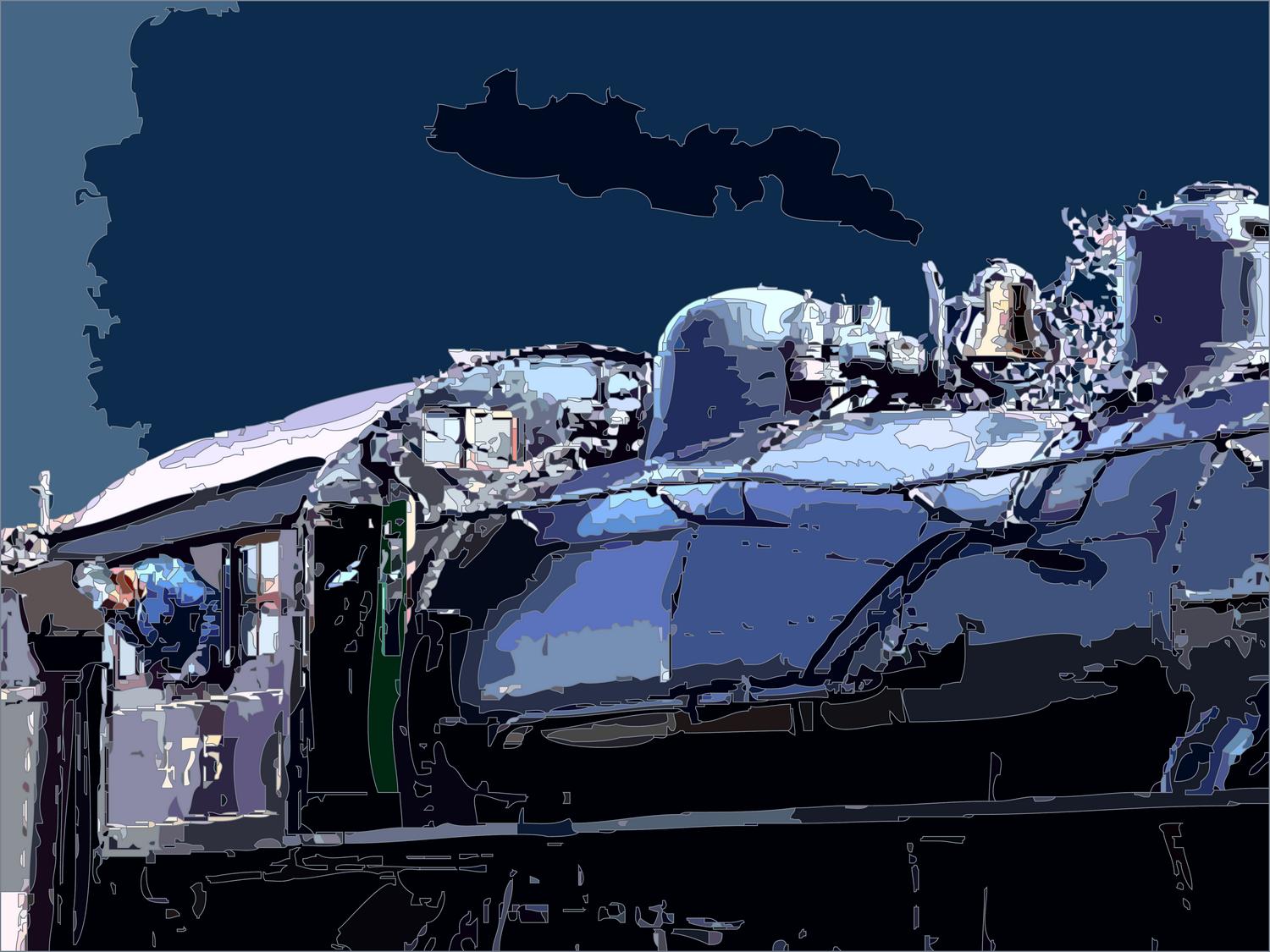 train, locomotive, magical - by Tony Karp - Magical Train - Techno-Impressionist Museum - Techno-Impressionism - art - beautiful - photo photography picture - by Tony Karp