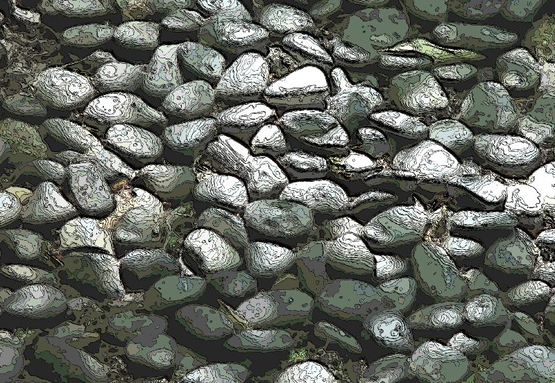  - Stones - Exhibit in the artist's studio/gallery - Techno-Impressionist Museum - Techno-Impressionism - art - beautiful - photo photography picture - by Tony Karp