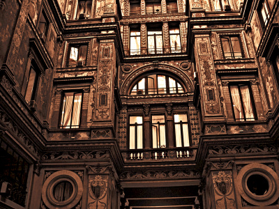  - Cooper colored building in Rome - Techno-Impressionist Museum - Techno-Impressionism - art - beautiful - photo photography picture - by Tony Karp