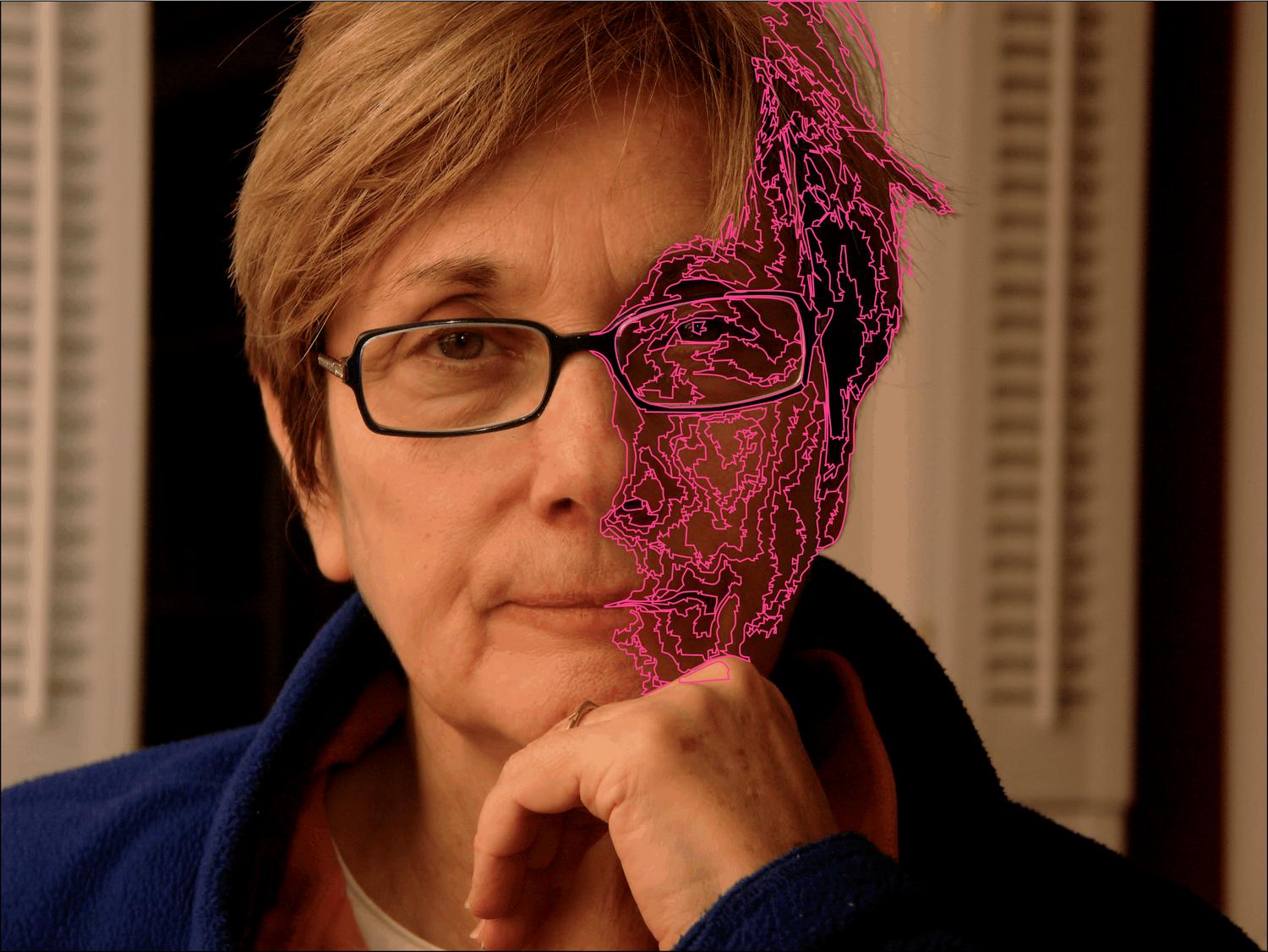 borg, face juggernaut resistance is futile cybernetically enhanced humanoid portrait of the artist's muse - Hobbitt as a Borg - Techno-Impressionist Museum - Techno-Impressionism - art - beautiful - photo photography picture - by Tony Karp