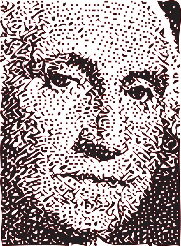 george washington done in patterism - Syrupy George - Techno-Impressionist Museum - Techno-Impressionism - art - beautiful - photo photography picture - by Tony Karp