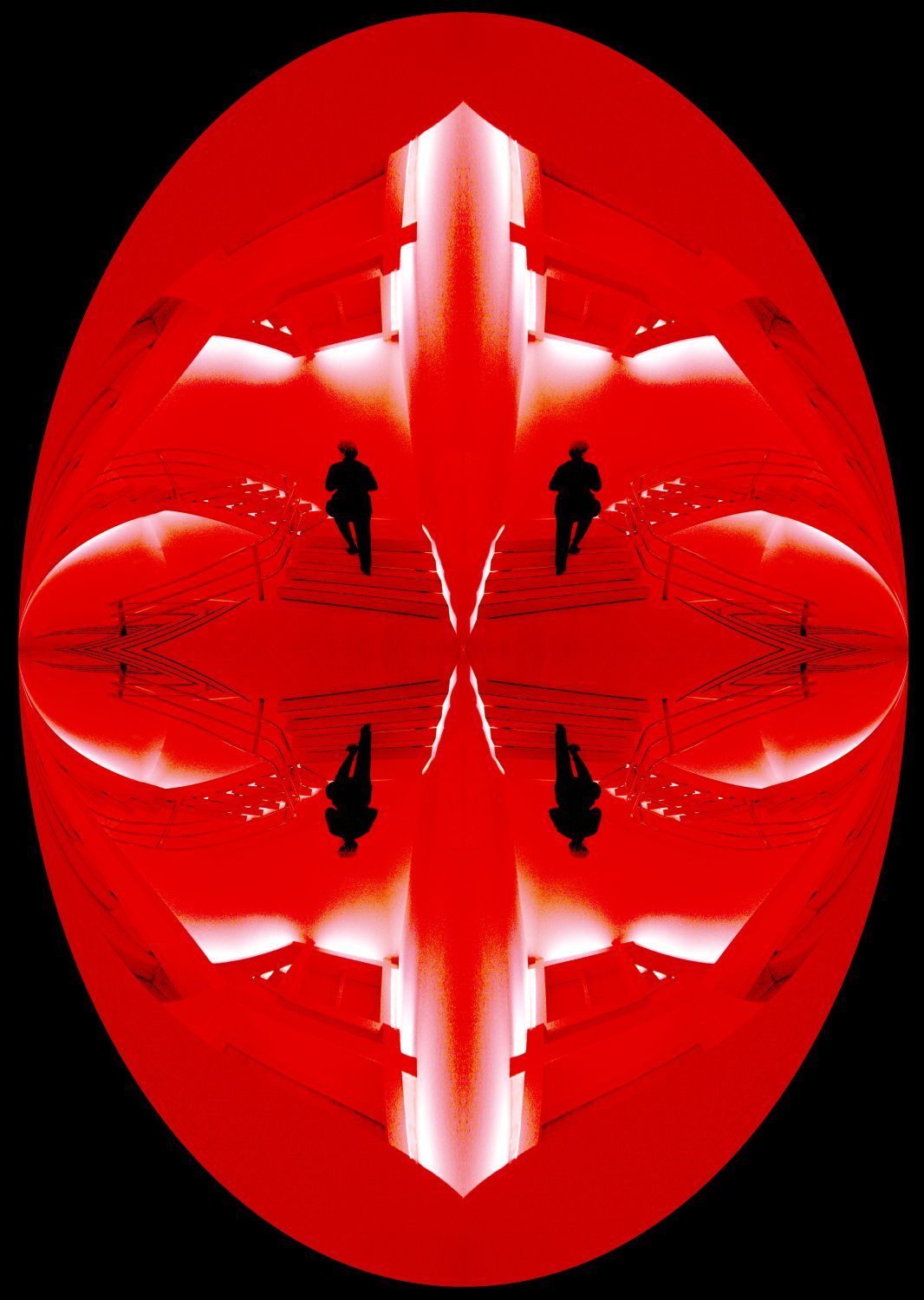 The artist's muse meets Mr. Escher at the Metropolitan Museum - Bubbles, Spherism, Displaying Art - Techno-Impressionist Museum - Techno-Impressionism - art - beautiful - photo photography picture - by Tony Karp