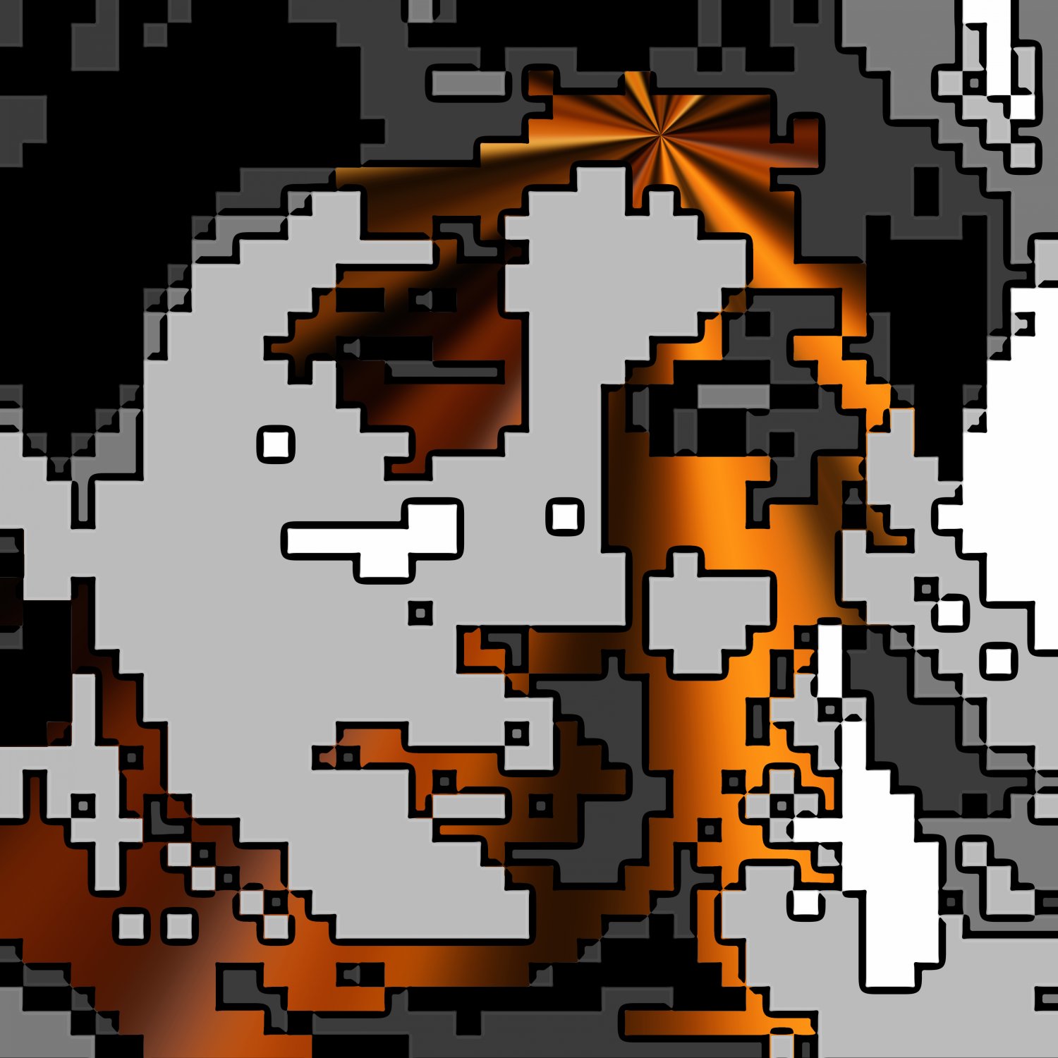 Avatar used everywhere by the artist's muse colors reduced to black grey and orange - The art world is rapidly changing - Techno-Impressionist Museum - Techno-Impressionism - art - beautiful - photo photography picture - by Tony Karp