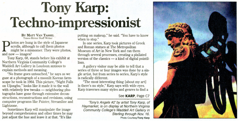 Review of Tony Karp exhibit - Thank you Matt Van Tassel - Techno-Impressionist Museum - Techno-Impressionism - art - beautiful - photo photography picture - by Tony Karp