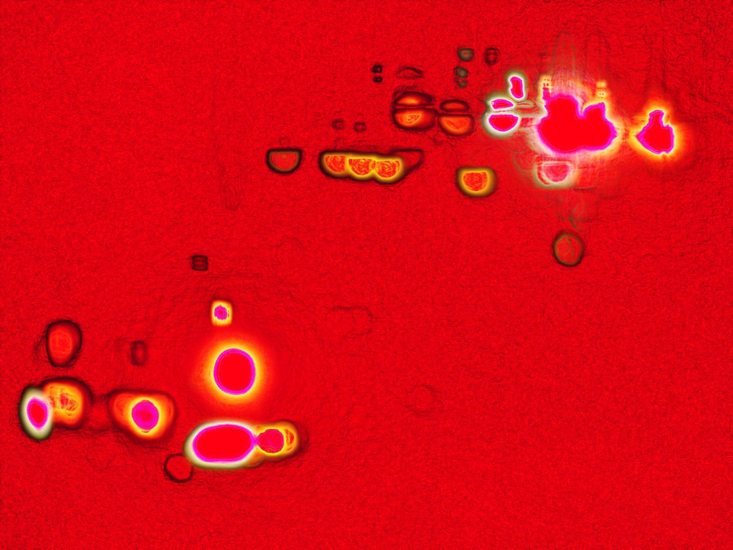 flashing lights of the ambulance in the driveway next door vivid red - <center>Approaching Mars Station Alpha - Techno-Impressionist Museum - Techno-Impressionism - art - beautiful - photo photography picture - by Tony Karp