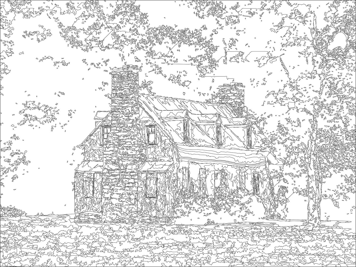  - 18th century house emerges from the past - Techno-Impressionist Museum - Techno-Impressionism - art - beautiful - photo photography picture - by Tony Karp