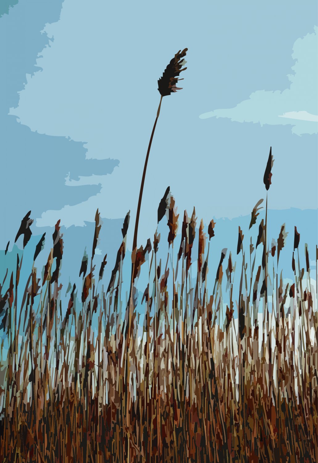 Tall reeds, by Tony Karp - Tall Reeds - Techno-Impressionist Museum - Techno-Impressionism - art - beautiful - photo photography picture - by Tony Karp
